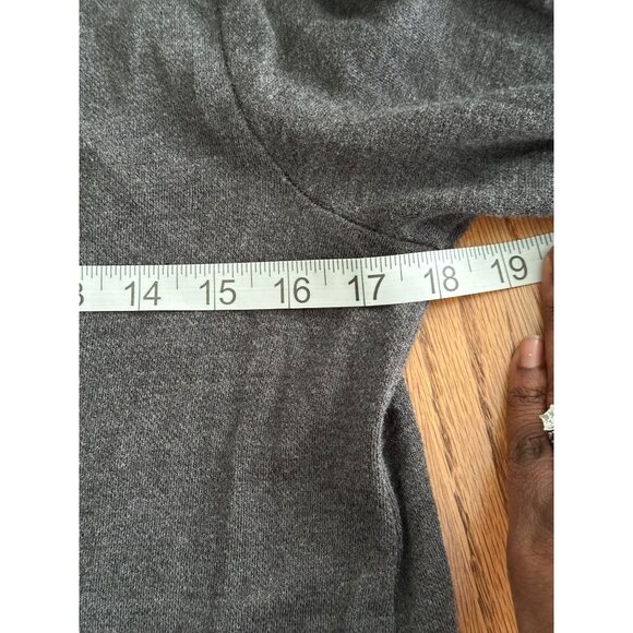 Nic And Zoe Studded Cuff Tunic Top Bell Sleeves Pockets Gray Sz PM - Picture 7 of 10